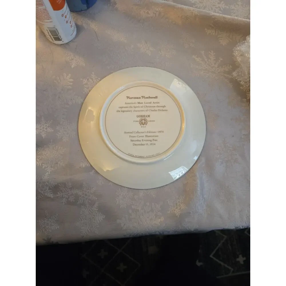 1974 Norman Rockwell 'Tiny Tim' Gorham Fine China Collector Plate